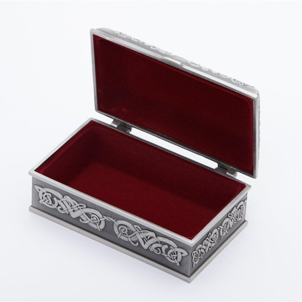 ✨Women Silver Handcrafted Irish Claddagh Jewelry Box by Mullingar Pewter Jewelry - Picture 3 of 4